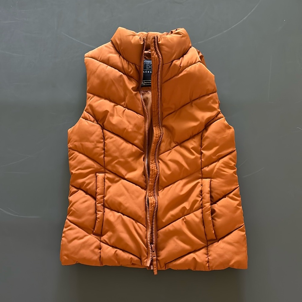 Aeropostale Orange Puffer Vest